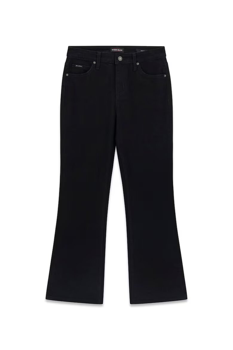 GUESS JEANS Разкроени дънки с ниска талия Черен