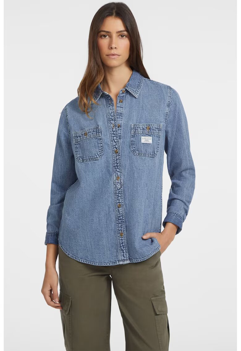 GUESS JEANS Риза от деним с джобове
