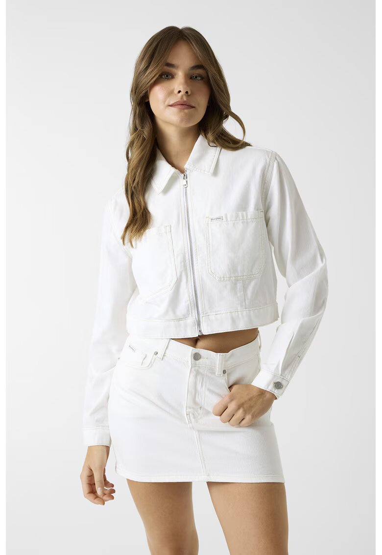 GUESS JEANS Риза-яке с лиосел с цип