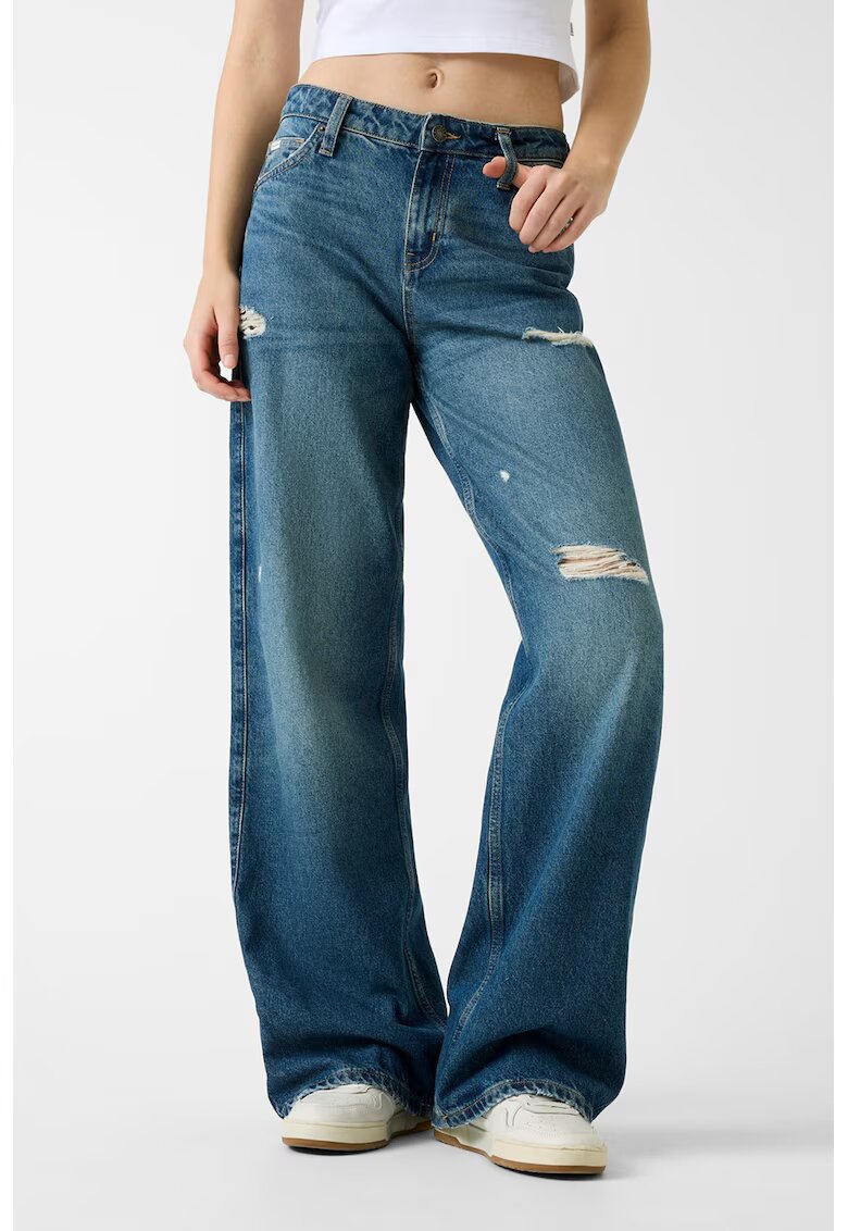 GUESS JEANS Широки дънки с релеф