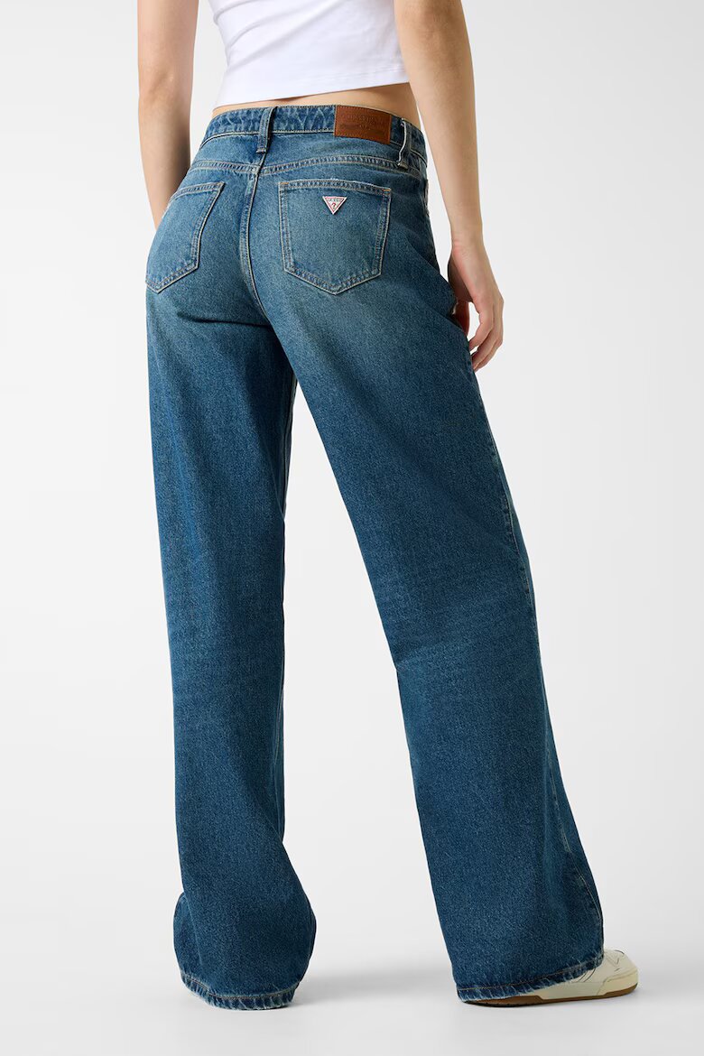 GUESS JEANS Широки дънки с релеф Син