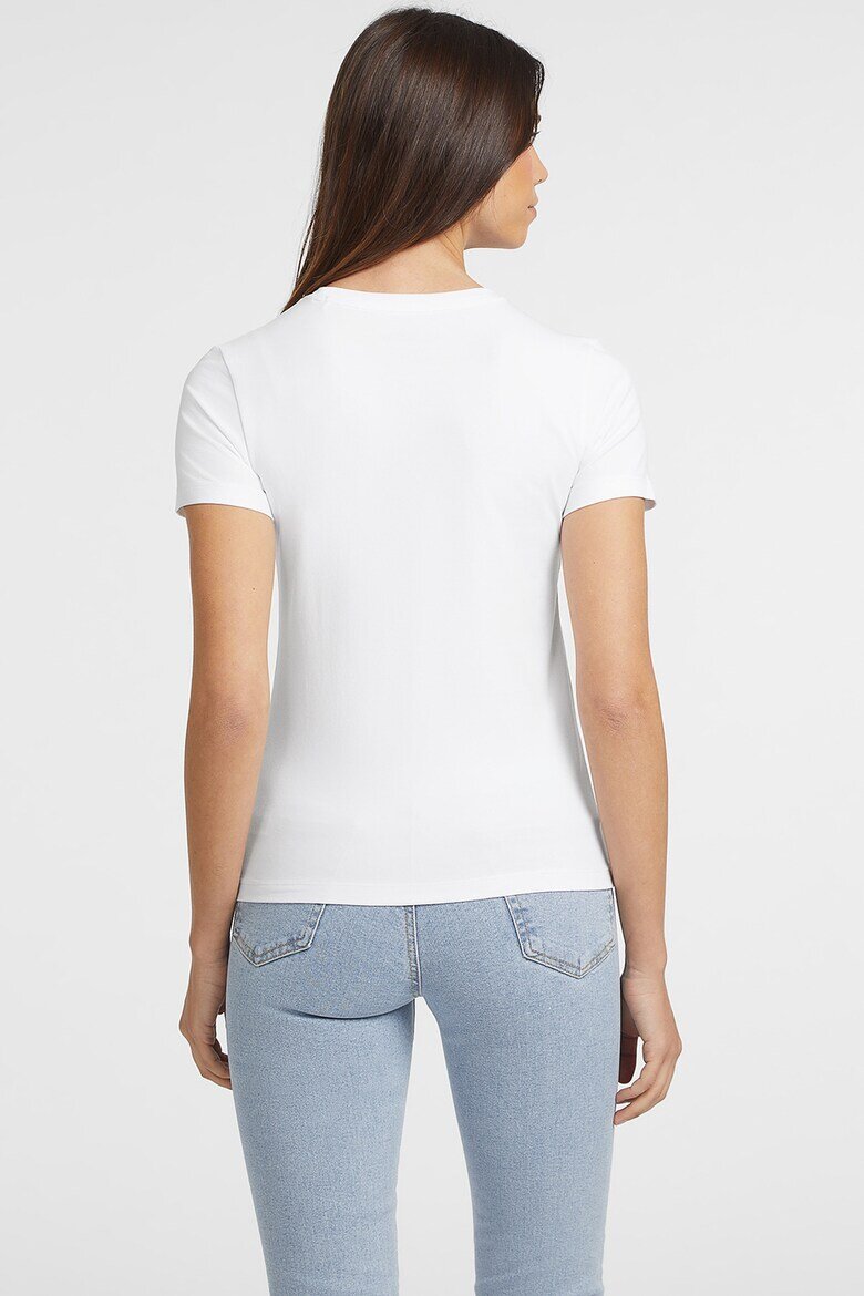 GUESS JEANS Слим тениска American Tradition Червен/Черен/Бял