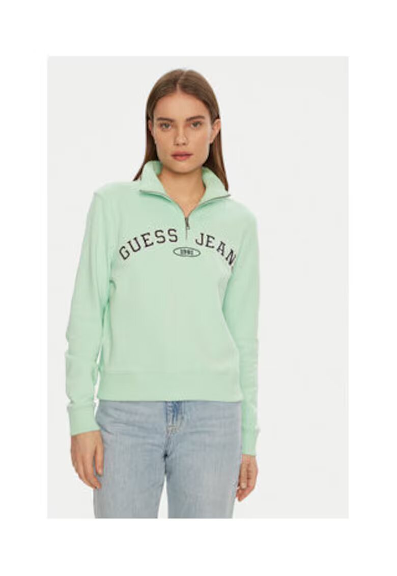 GUESS JEANS Суичър с лого и цип