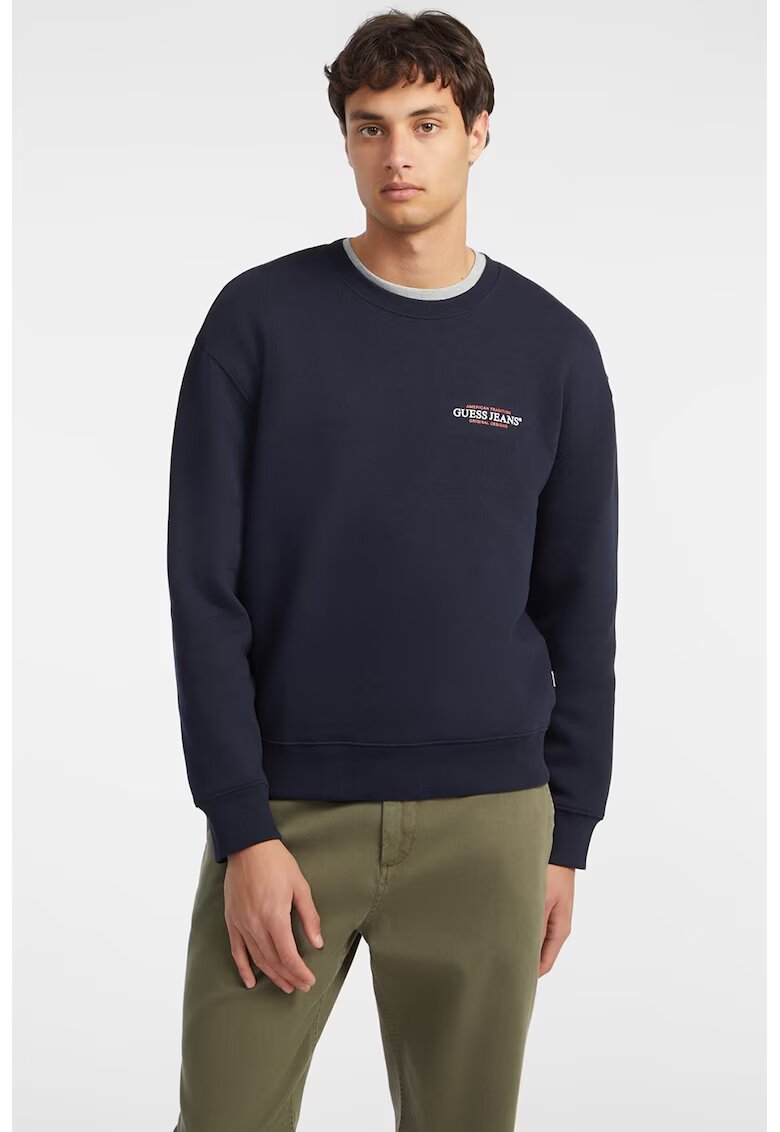 GUESS JEANS Суитшърт с шарка на гърдите