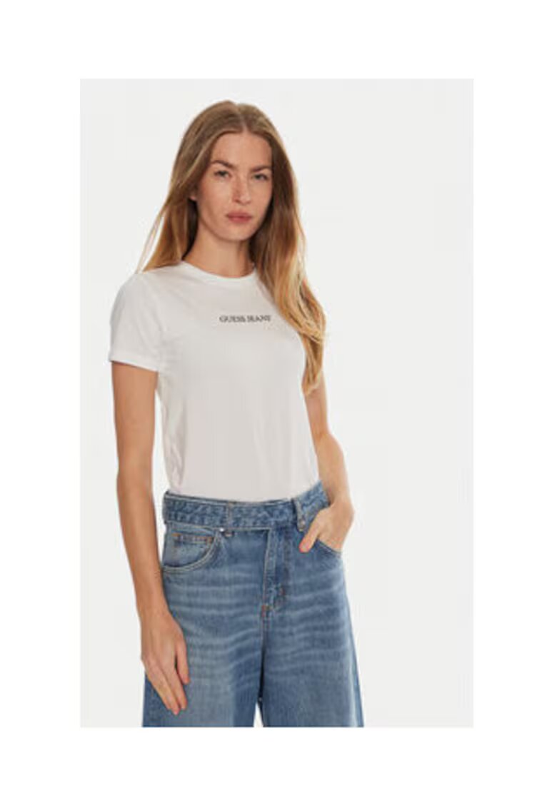 GUESS JEANS Тениска от органичен памук с лого
