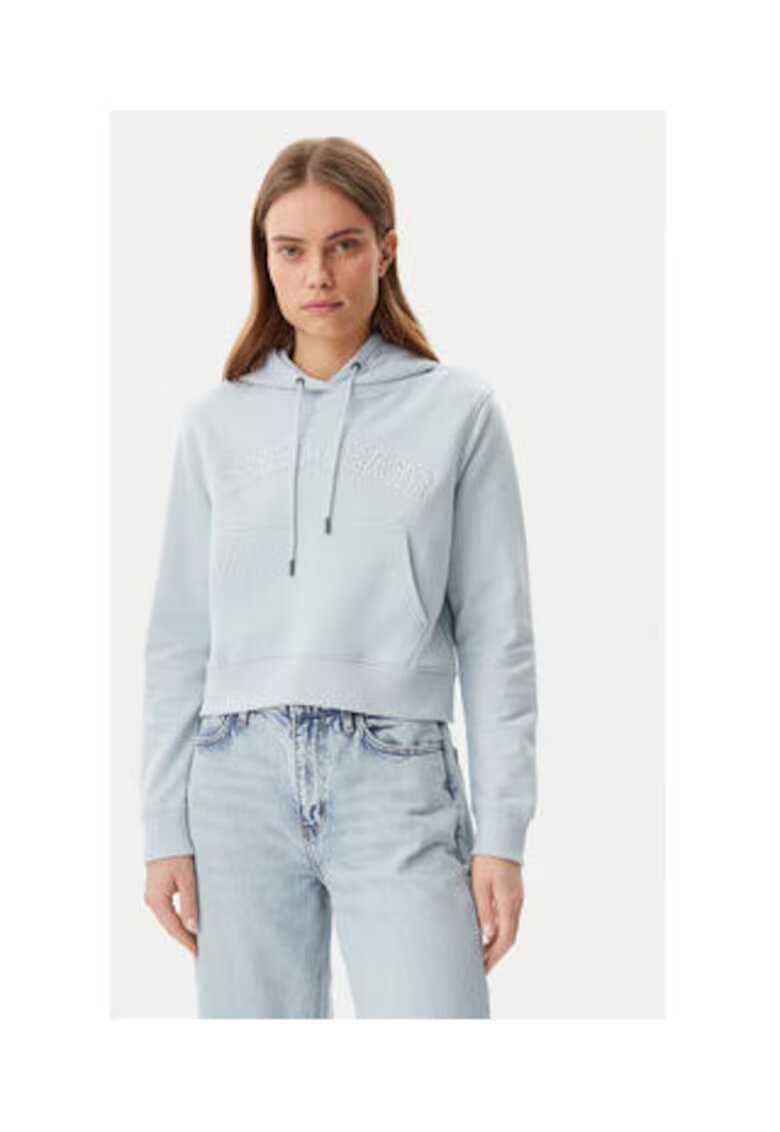 GUESS JEANS Унисекс суичър с кенгуру джоб