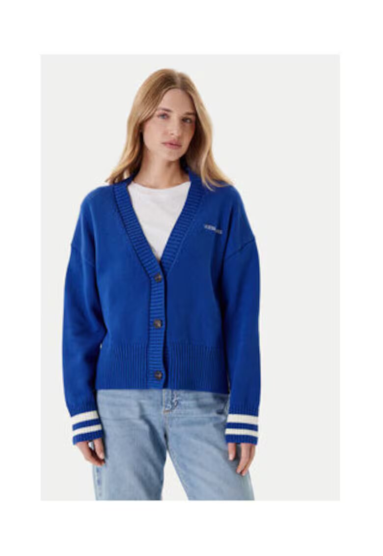 GUESS JEANS Жилетка с дълъг ръкав и изчистен десен