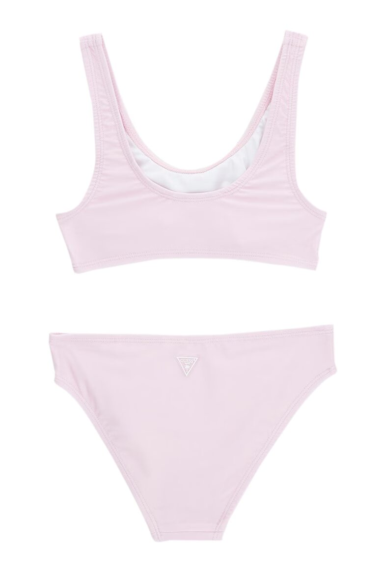 GUESS KIDS Бански от две части с лого от декоративни камъни Бледо розово