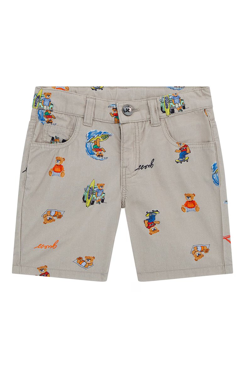 GUESS KIDS Бермуди с графика Сиво-кафяв