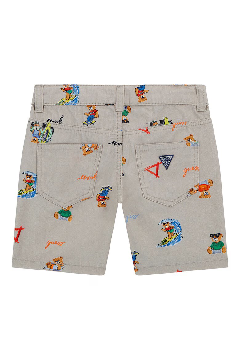 GUESS KIDS Бермуди с графика Сиво-кафяв