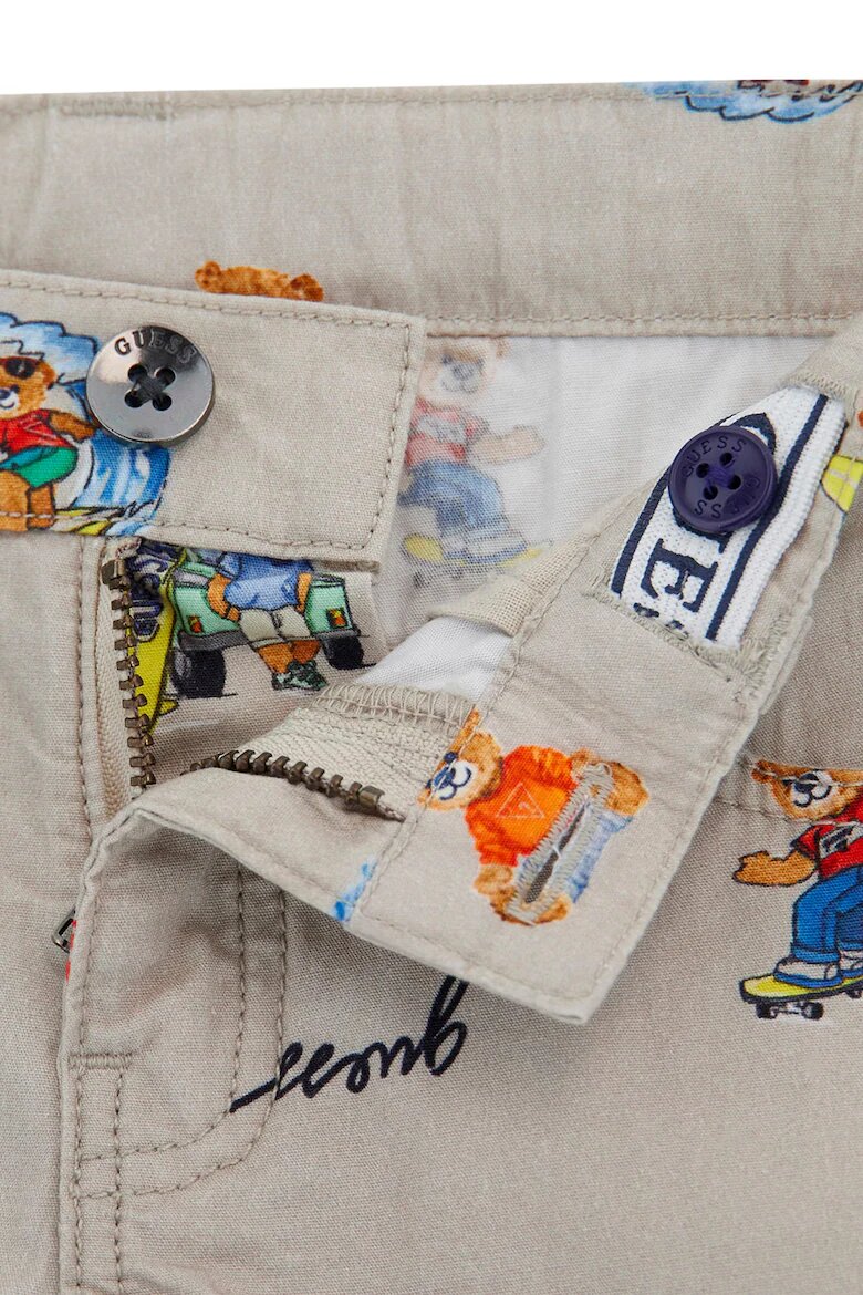 GUESS KIDS Бермуди с графика Сиво-кафяв