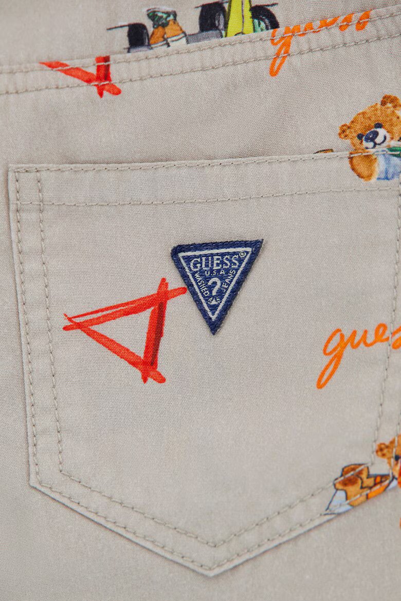 GUESS KIDS Бермуди с графика Сиво-кафяв