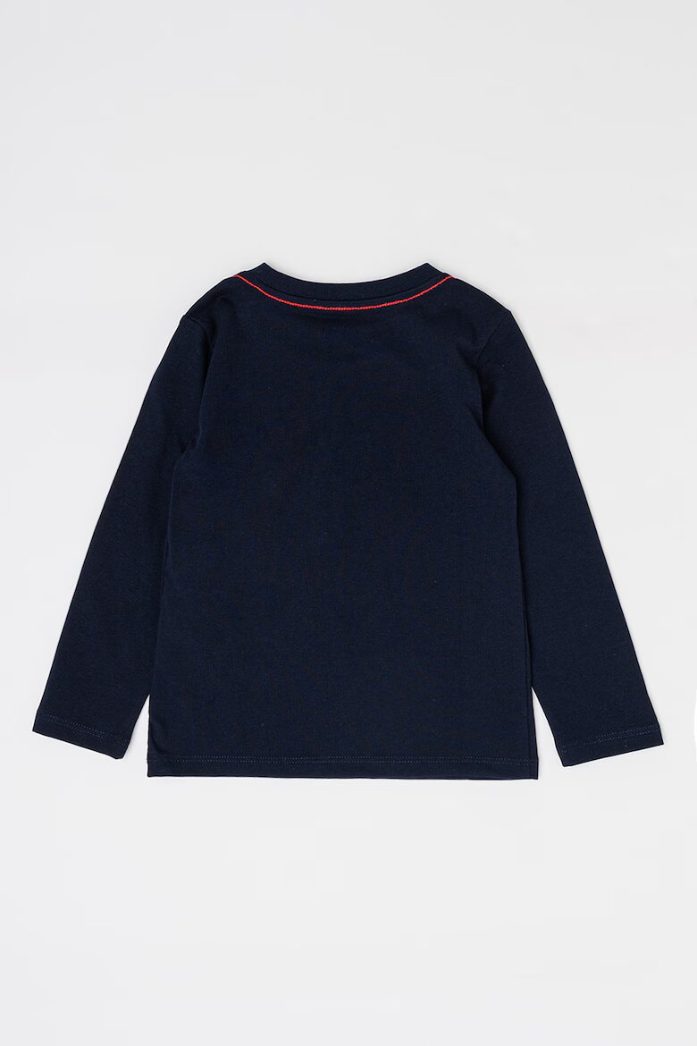GUESS KIDS Блуза от органичен памук с лого Тъмносин