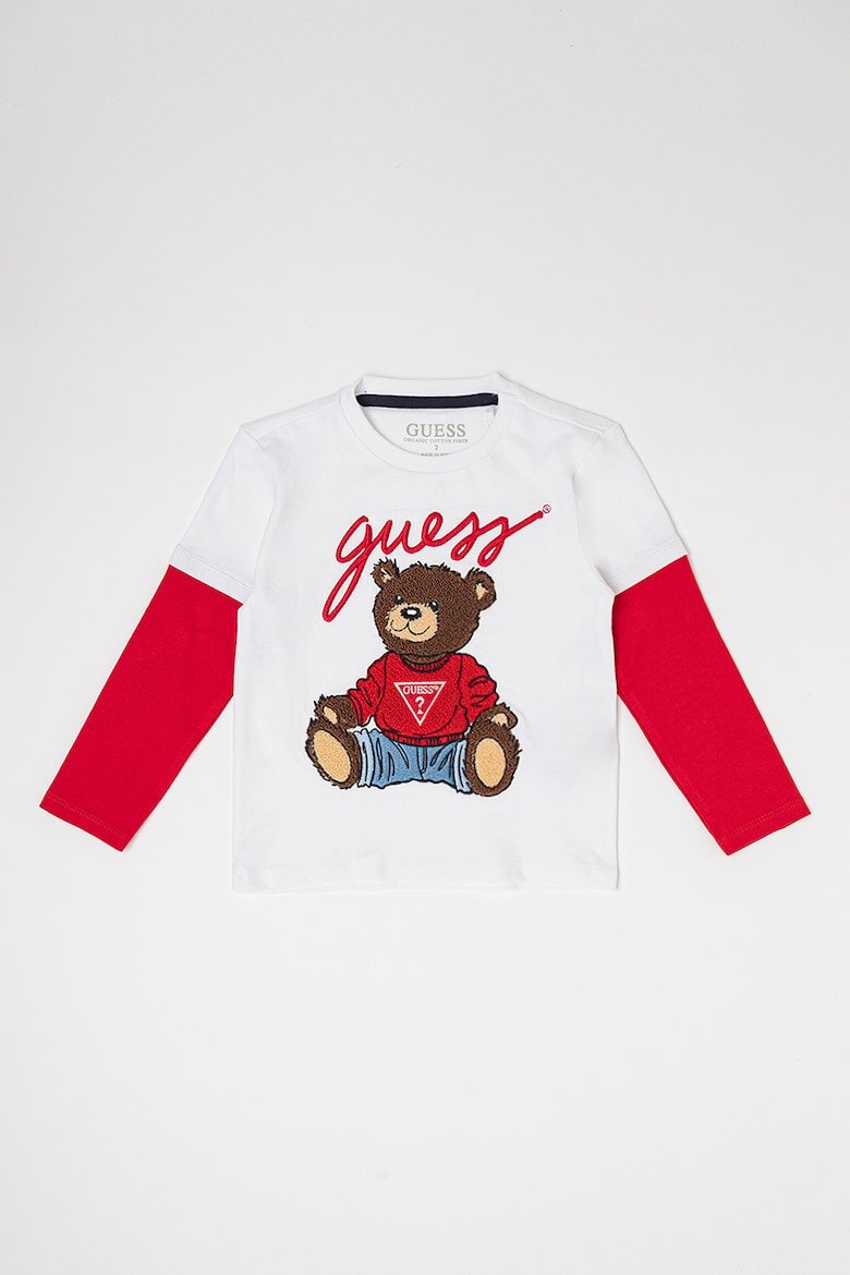 GUESS KIDS Блуза с дизайн 2в1 Червен/Бял