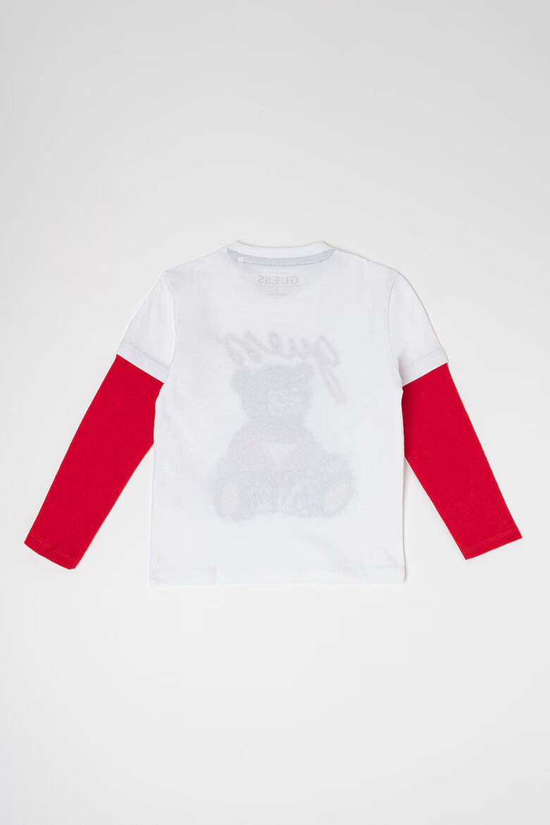 GUESS KIDS Блуза с дизайн 2в1 Червен/Бял