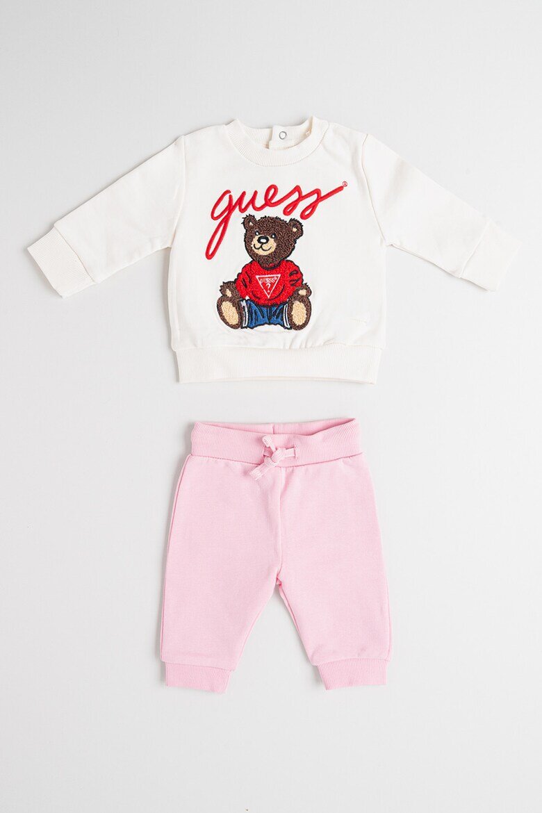 GUESS KIDS Блуза с принт и панталон - 2 части Червен/Кафяв/Светло бежово