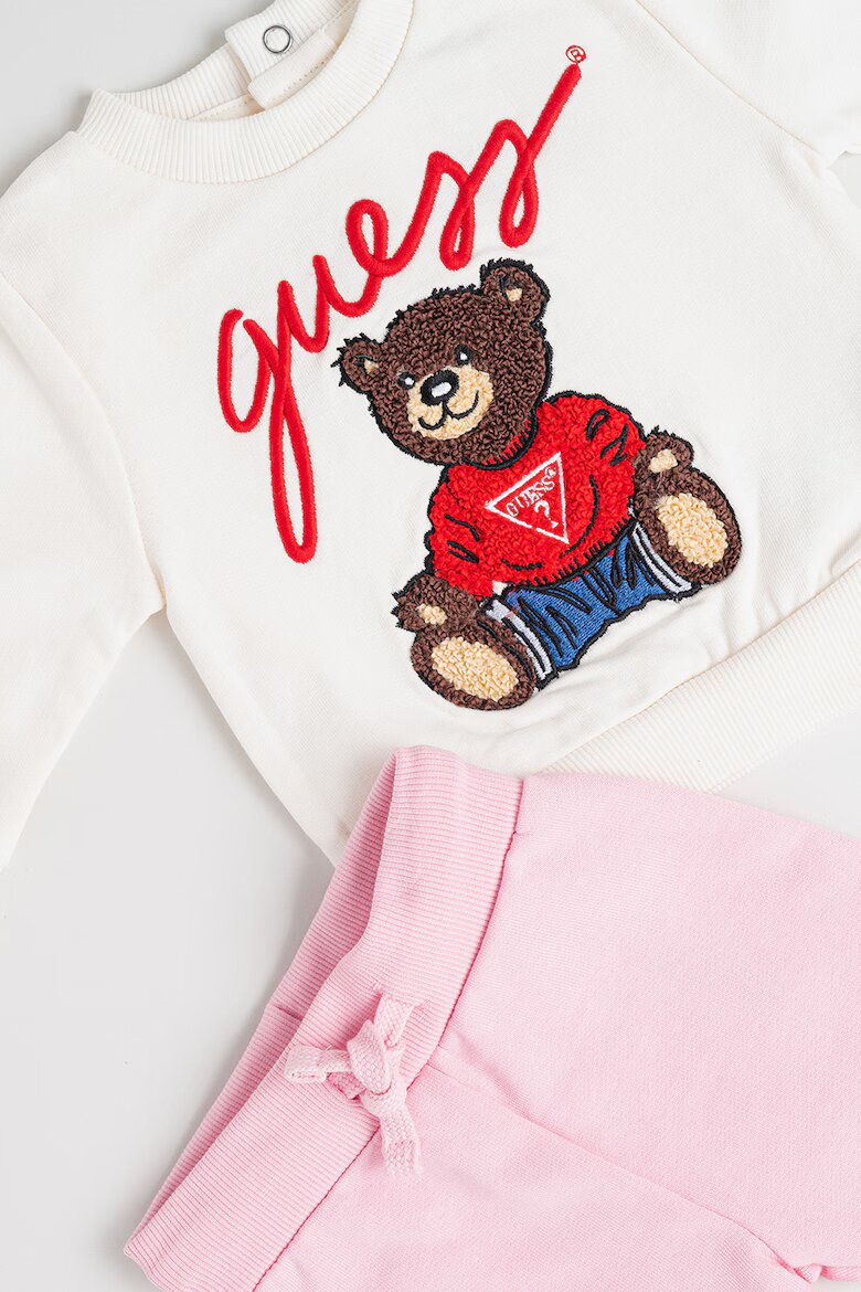 GUESS KIDS Блуза с принт и панталон - 2 части Червен/Кафяв/Светло бежово