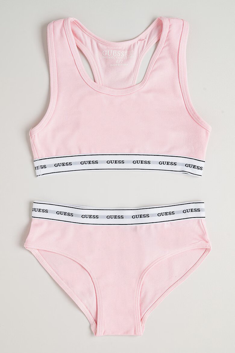 GUESS KIDS Бюстие с модал и бикини Бял/Пастелнорозов