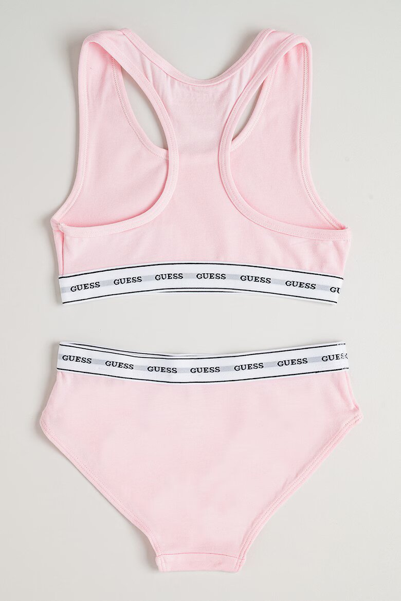 GUESS KIDS Бюстие с модал и бикини Бял/Пастелнорозов