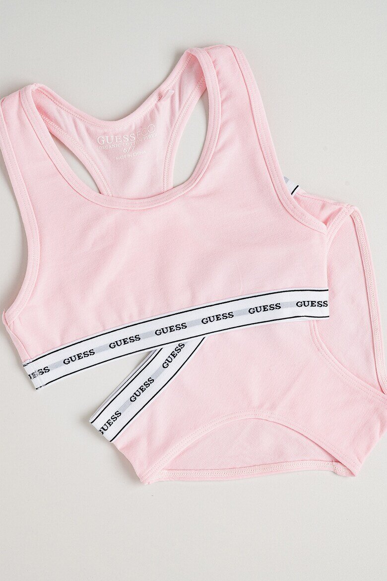 GUESS KIDS Бюстие с модал и бикини Бял/Пастелнорозов