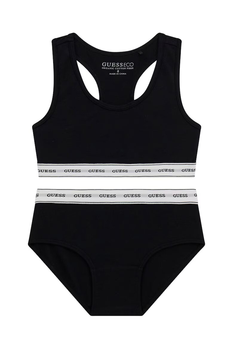 GUESS KIDS Бюстие с модал и бикини Черен