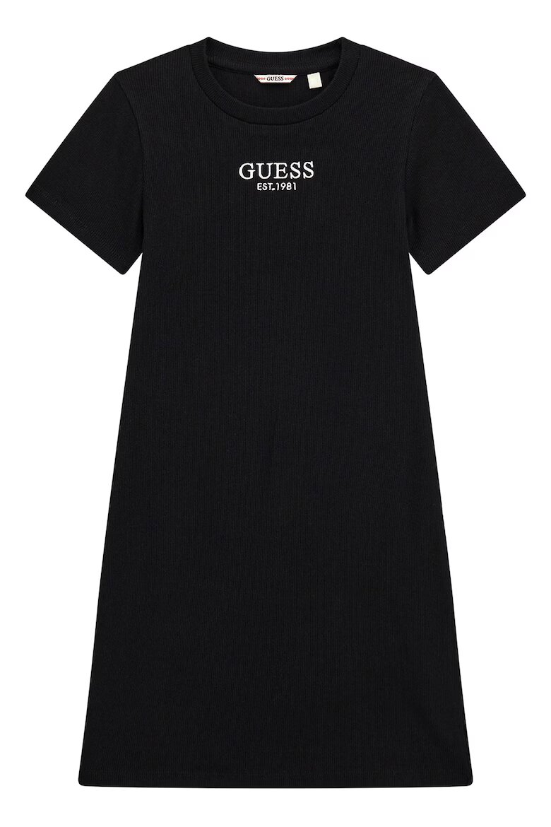 GUESS KIDS Дъга рокля с памук Черен