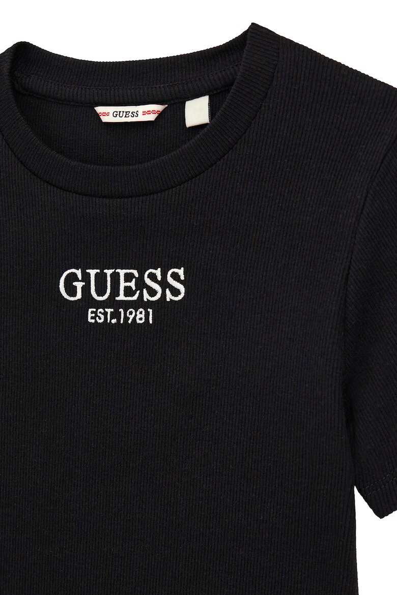 GUESS KIDS Дъга рокля с памук Черен