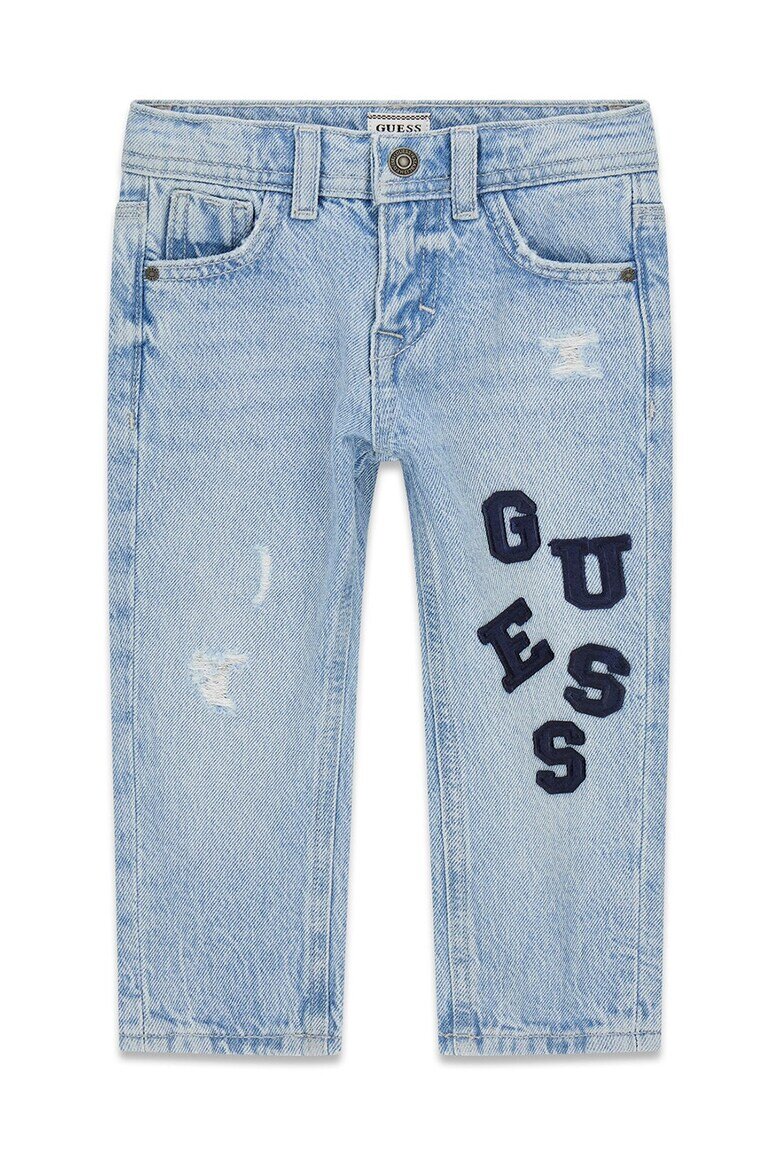 GUESS KIDS Дънки с лого Бледо синьо