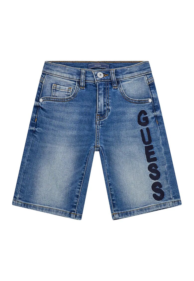 GUESS KIDS Дънкови бермуди с бродирано лого