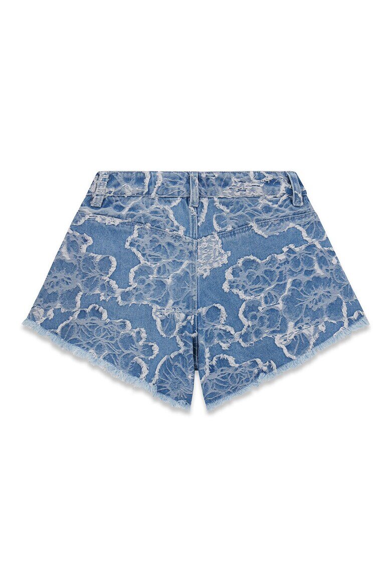 GUESS KIDS Десенирани къси дънки Син меланж