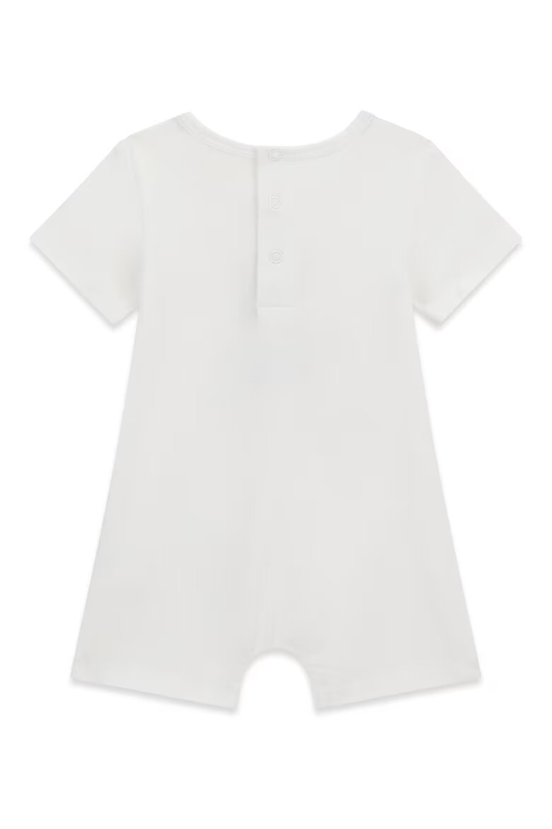 GUESS KIDS Гащеризон с фигурален принт и лого Бял