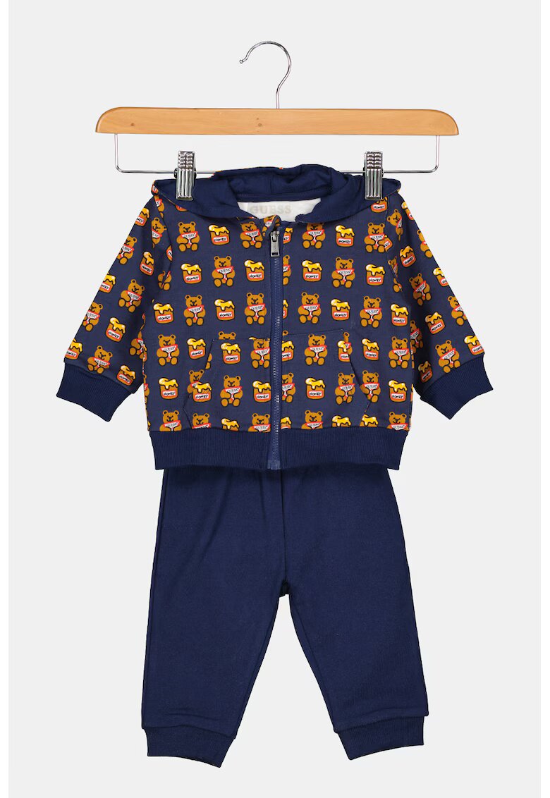 GUESS KIDS Guess - Памучен суитшърт и панталон - 2 части - Кафяв/Тъмносин