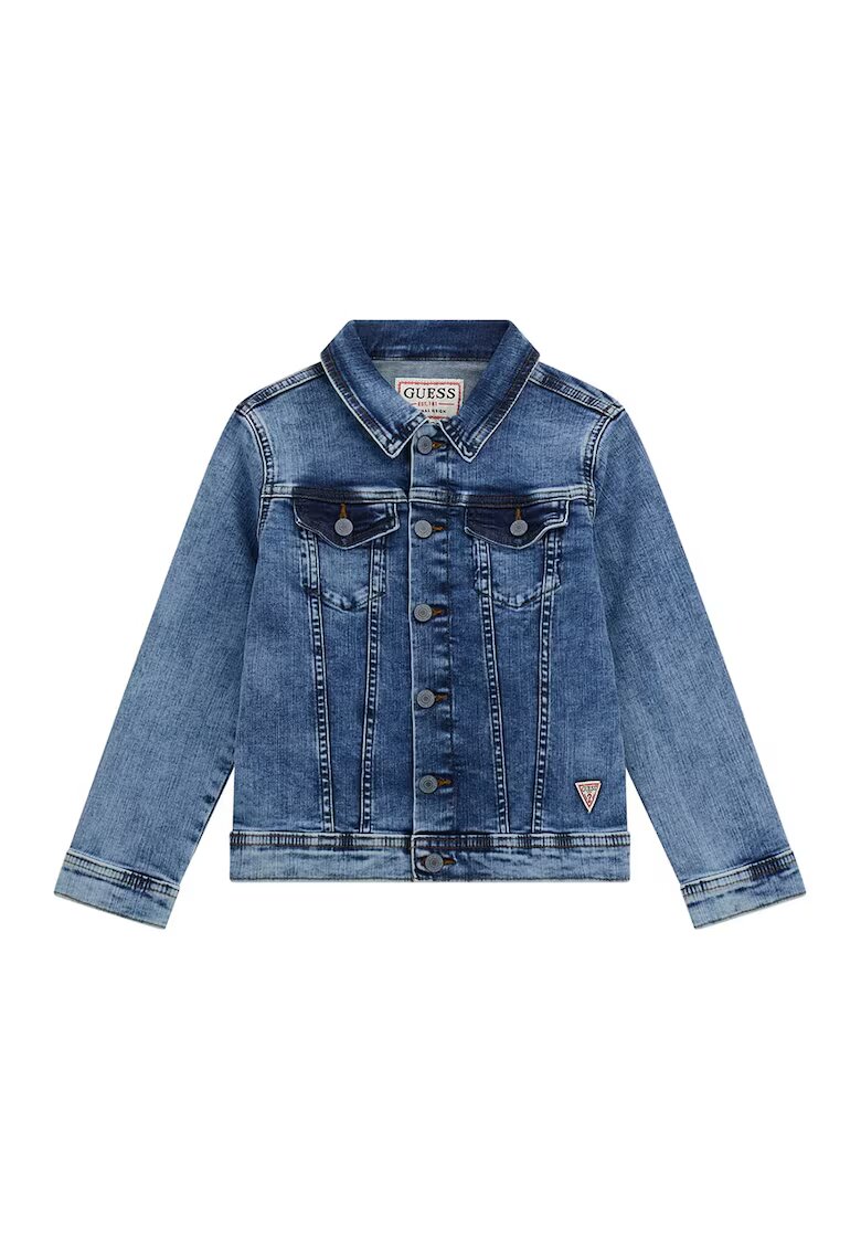 GUESS KIDS Капитонирано дънково яке - Тъмносин
