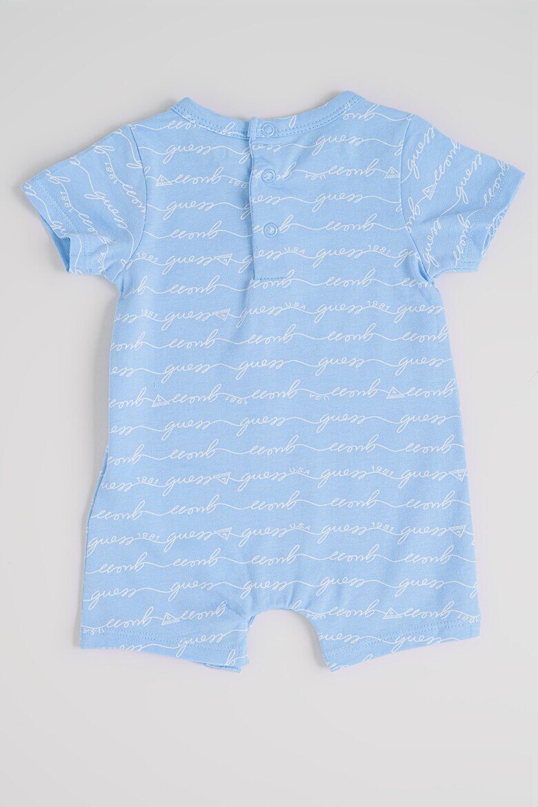 GUESS KIDS Къс гащеризон с лого Пастелносин
