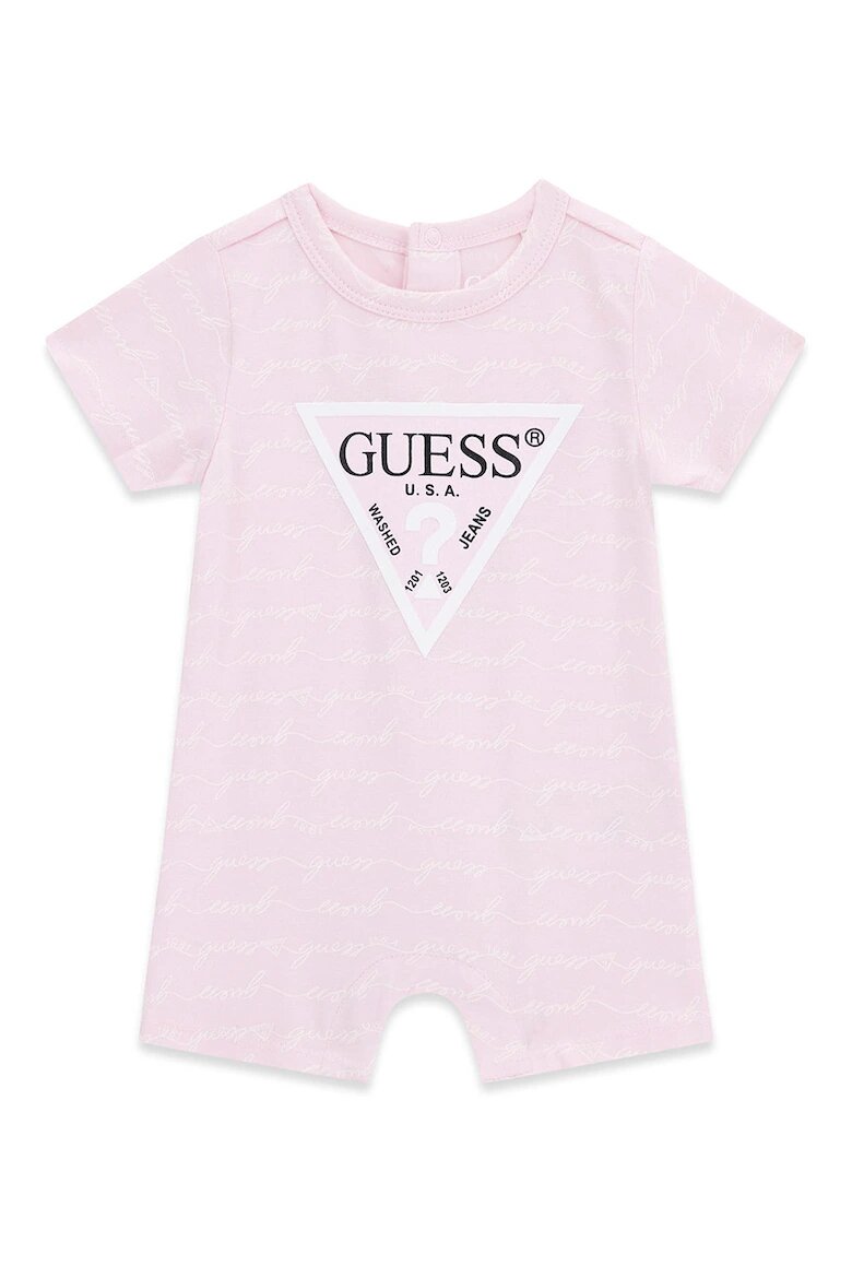 GUESS KIDS Къс гащеризон с лого Светлорозов