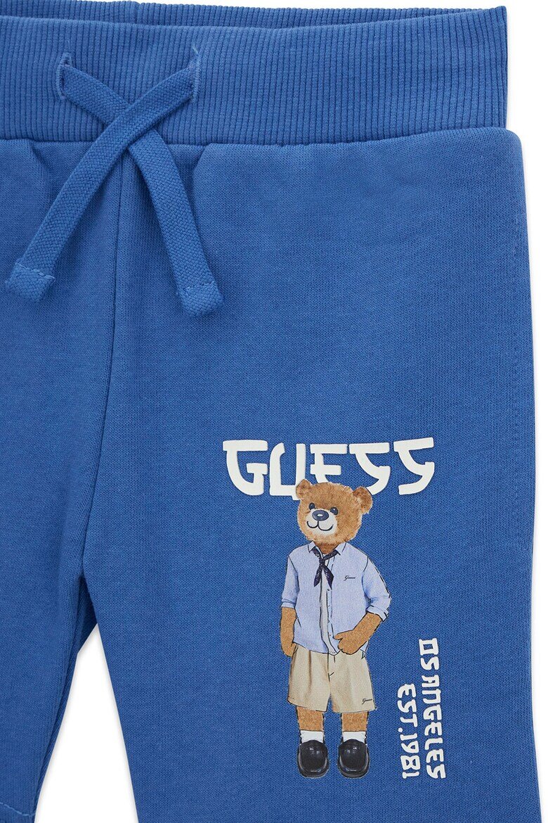 GUESS KIDS Къс спортен панталон с лого Светлосин