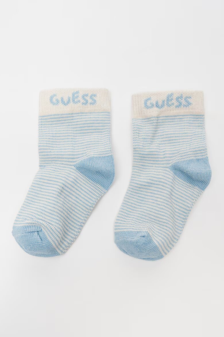 GUESS KIDS Къси чорапи - 3 чифта Слонова кост/Светлосин