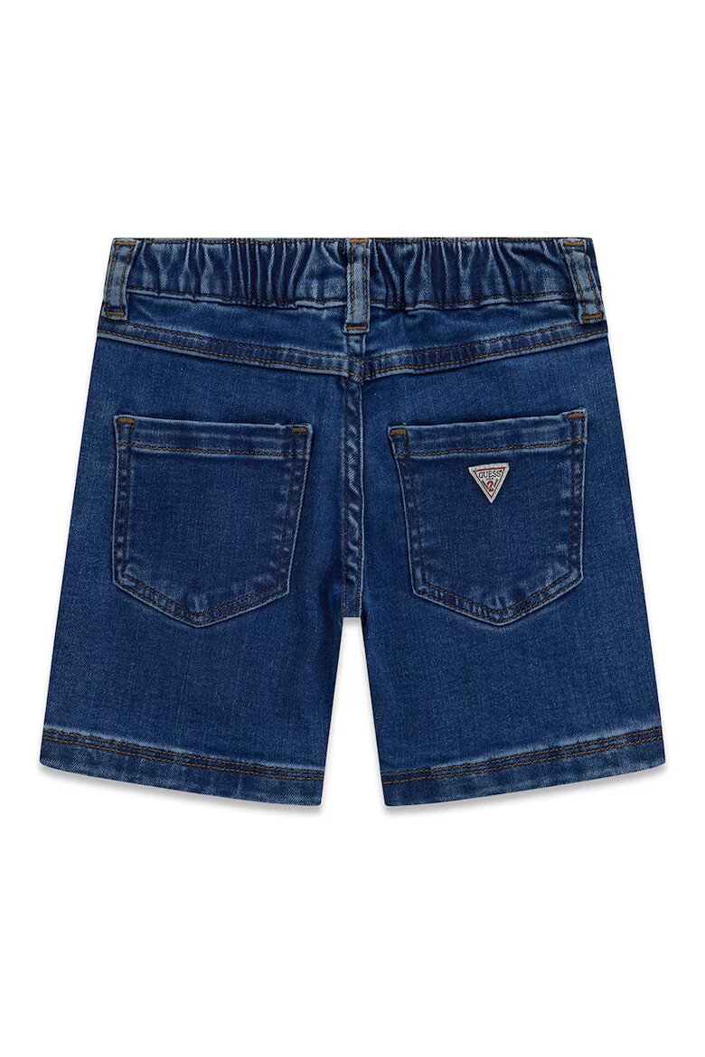 GUESS KIDS Къси дънки с лого Тъмносин