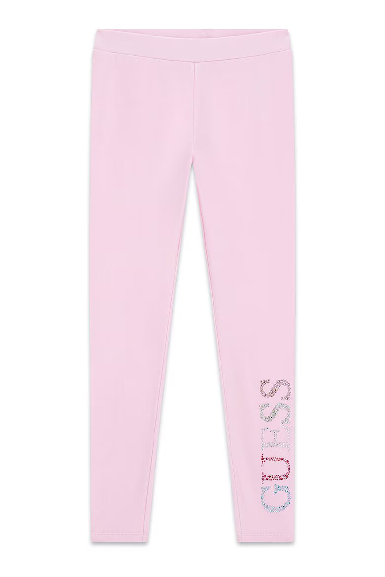 GUESS KIDS Клин с памук с декоративни камъни Розово