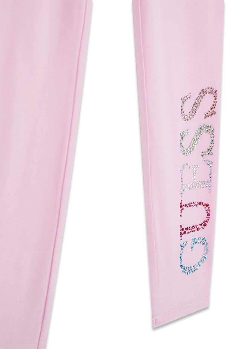GUESS KIDS Клин с памук с декоративни камъни Розово