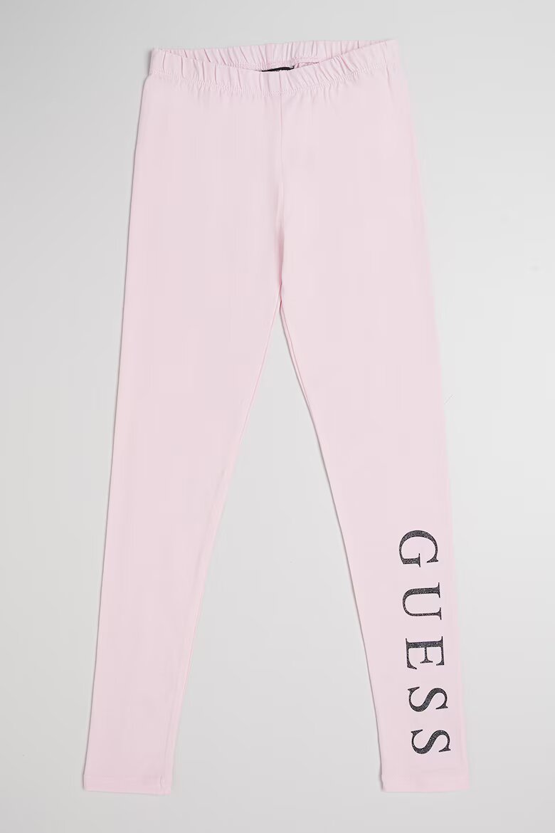 GUESS KIDS Клин с памук с лого Светлорозов