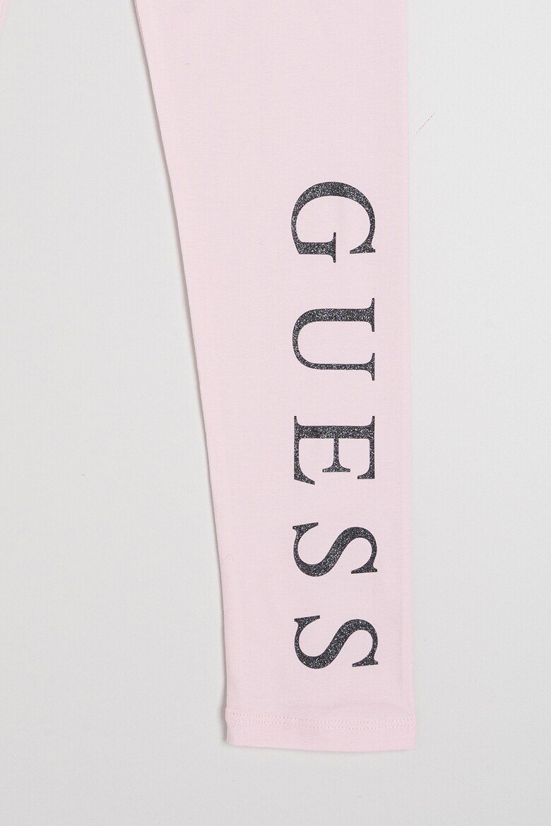 GUESS KIDS Клин с памук с лого Светлорозов