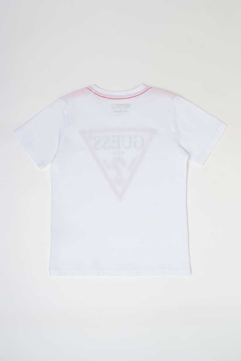 GUESS KIDS Памучна тениска с лого Бял