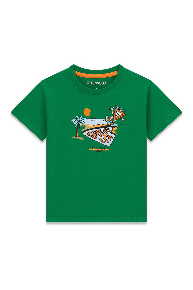 GUESS KIDS Памучна тениска с шарка