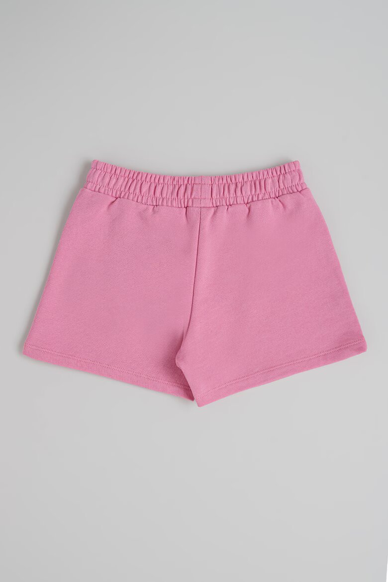 GUESS KIDS Памучни шорти с еластична талия Прашно розово