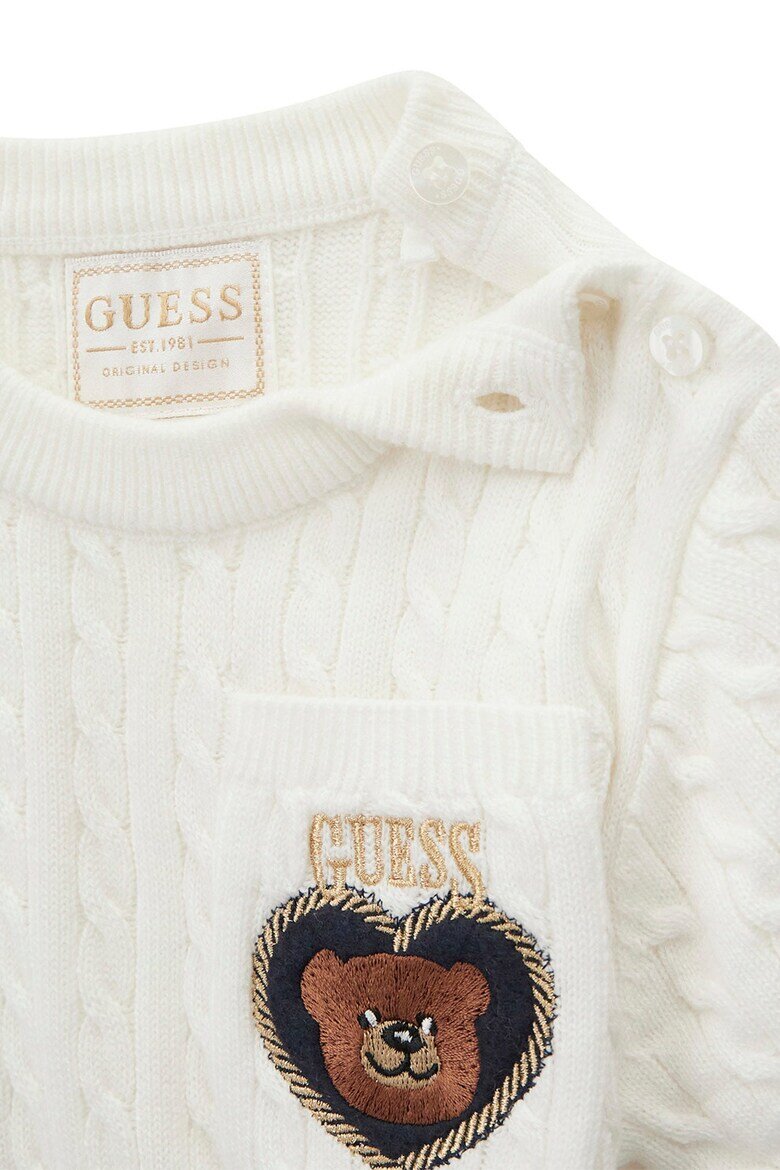GUESS KIDS Плетени тениска и пола - 2 части Бял
