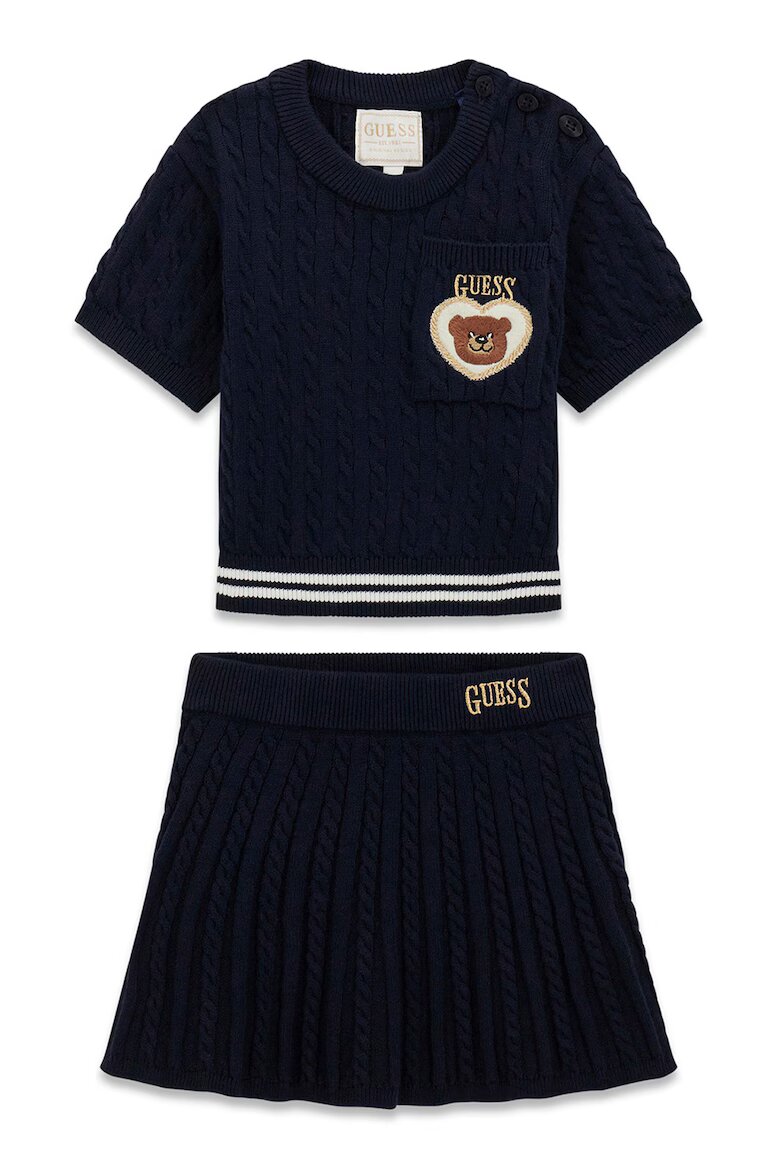 GUESS KIDS Плетени тениска и пола - 2 части Ултрамарин синьо
