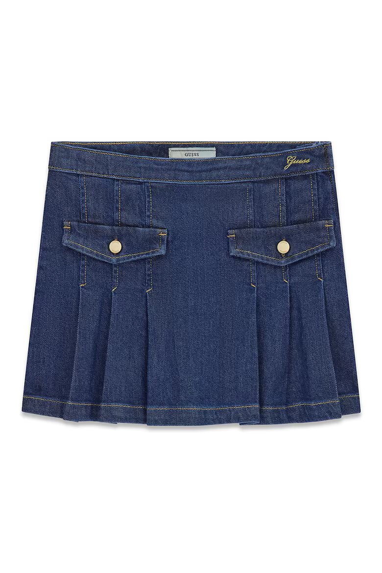 GUESS KIDS Плисирана пола от деним Тъмносин