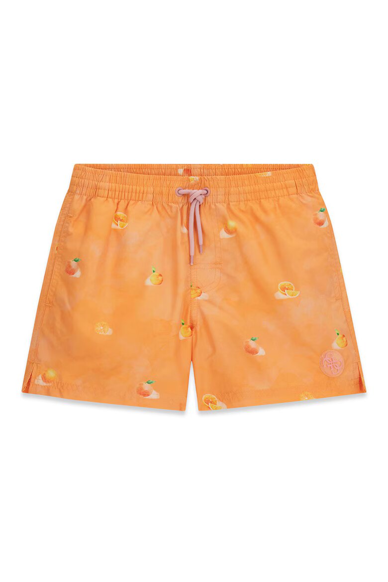 GUESS KIDS Плувни шорти с връзка и десен Светло оранжево