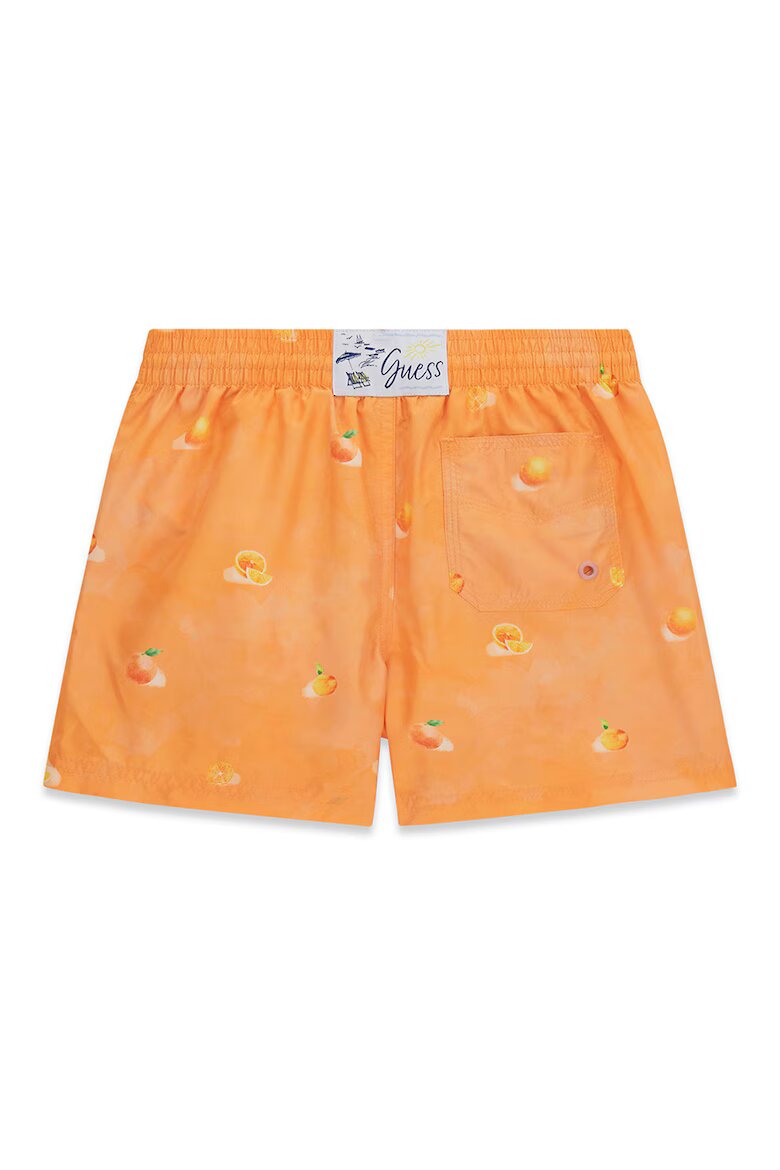 GUESS KIDS Плувни шорти с връзка и десен Светло оранжево